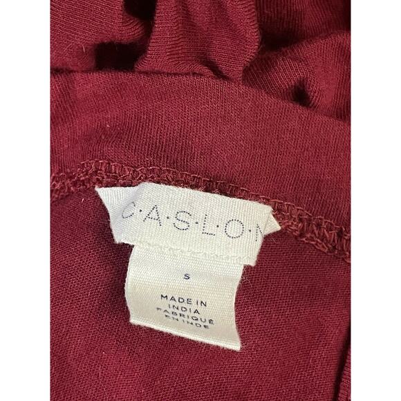 caslon plus size S Dark Red tier sleeveless maxi dress - Picture 3 of 5